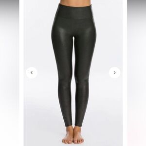 SPANX Faux Leather Black High-Waisted Leggings